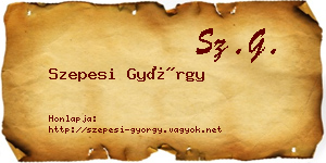Szepesi György névjegykártya