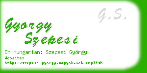 gyorgy szepesi business card